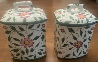 Vintage Casa Fina RC & CL Portugal Hand Painted Canisters|102298