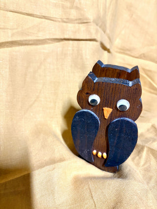 DECOR: owl folk art letter holder MTS|113843