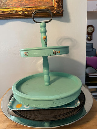 2 tier Wood Server|99551