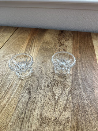 French Cut Glas Candle Holder by Bolsuis-set of 2 MTS