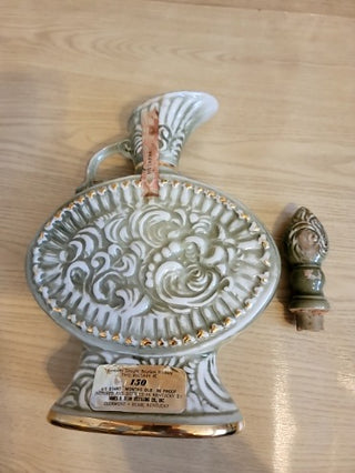 JMD- Vtg. 1969 Jim Beam "Yellow Roses" Whiskey Decanter w/ Stopper