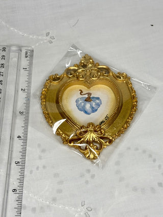 Original Watercolor Blue Pumpkin Magnet Large Heart RSV|107799