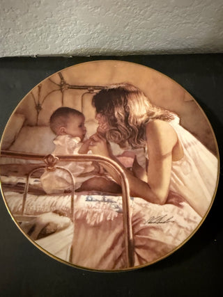 limited edition collector plate featuring artwork titled "The Things That Matter Most" by artist Steve Hanks. RCD