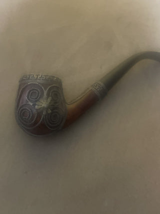Real Briar pipe with filigree rsv