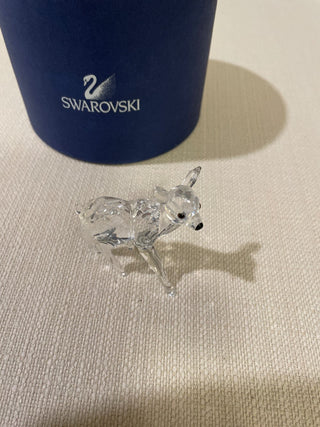 This retired Swarovski crystal fawn was part of the “Rare Encounters” collection. The fawn