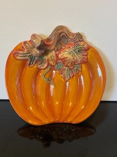 #2592 Ceramic Pumpkin Plate