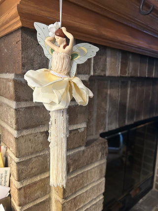 Hanging fairy decoration w/ beaded tassel