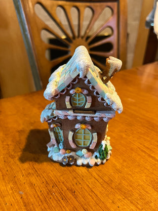 Vintage Gingerbread House Ceramic Hinged Trinket Box  RSV|123759