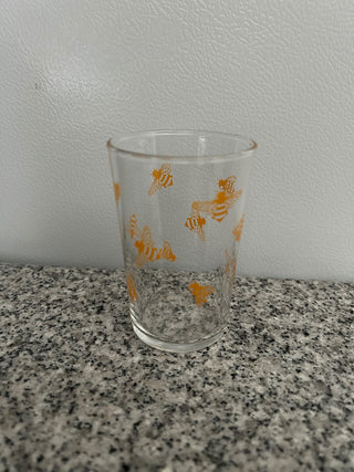 Vintage Juice Glass, Yellow Honeybees   MTS|104126