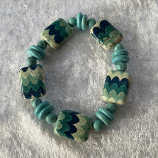 turquoise color stretchy bracelet RSV
