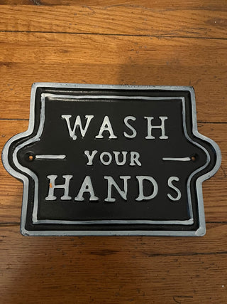 Metal Wash Your Hand Sign RCD