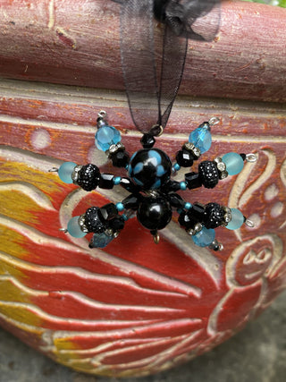Spider Sun  Catcher black/light blue|63740