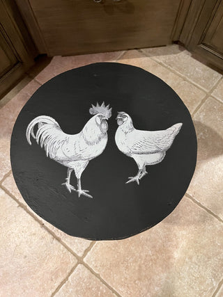 Rooster Upcycled Spool Table or Riser RSV
