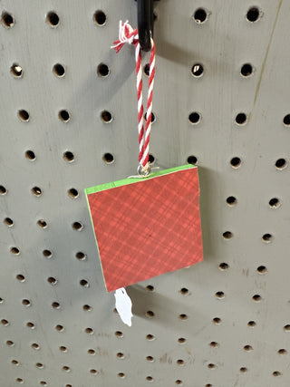 Ornament Rustic Mini Green Square Window RCD|126684