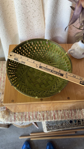 Green Woven Basket (LZD - RSV)|108096