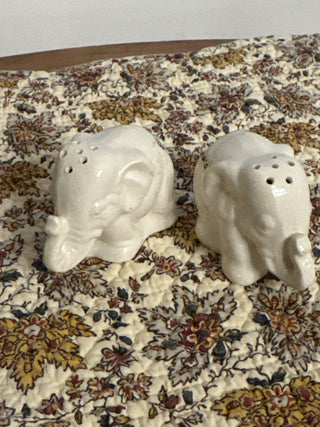 Vintage White Elephant Salt and Pepper Shaker Set of 2 - RCD