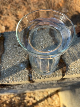 Clear Glass Pillar Vase 6” x 3.67”