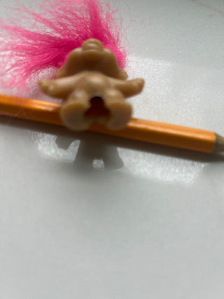 Vintage Pink Hair Troll Doll, Pencil Topper-RSV
