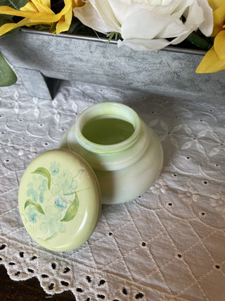 Vtg Avon Skin Softener Jar-Grn|73757