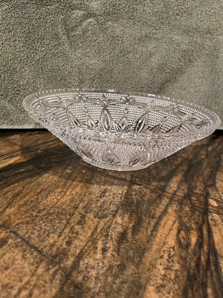 Vintage Federal Glass Co. Heritage Pattern 10 1/2" Serving Bowl RSV