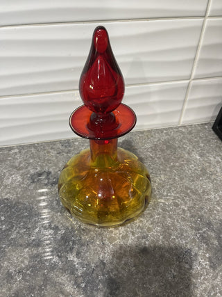 Stunning MCM Amberina Handblown Decanter RSV|66497