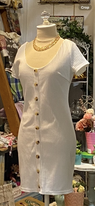 White Sabo Skirt Marika Dress -L