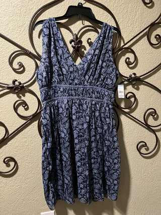 New with Tags Women's Sleeveless Navy Floral Dress Size Large RCD|119376