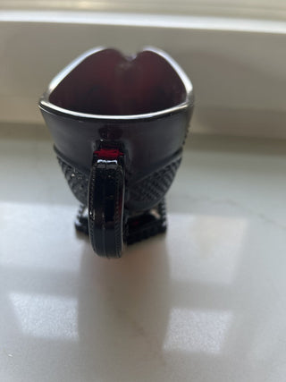 Vintage Avon 1876 Ruby Red Cape Cod Collection Footed Gravy Sauce Boat-RSV