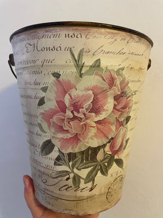 Paris Bucket With Flower