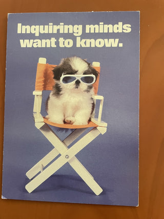 Vintage Inquiring Minds Dog Postcard #49|26946