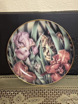 Vintage Curious Kitty Plate by Bradford Exchange -RCD