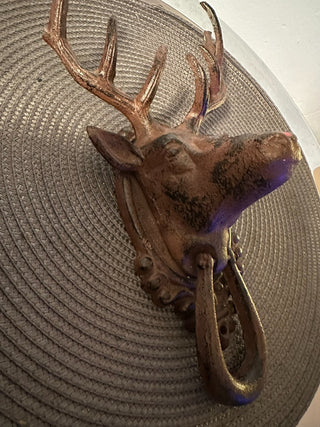 Door Knocker Stag Cast Iron. MTS