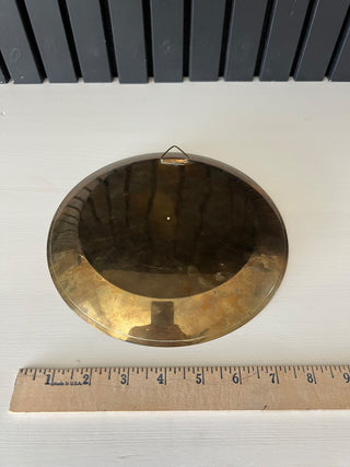 Vintage brass enamel Lily plate RSV|96970