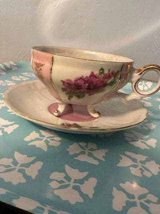 Vintage Teacup Pearlized Pink Rose MTS|115073