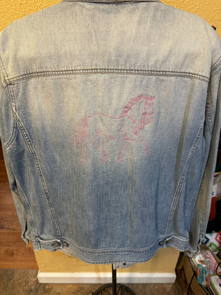 Embroidered jacket Size XXL. Pink Horse #SM RCD|67533