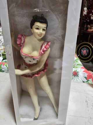 Vintage Pin Up Girl Ornament - LL - RCD
