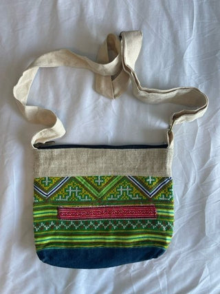 Hemp Over The Shoulder Cross-stitch Bag|112400