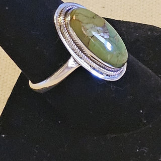 .925 king Manassas turquoise ring 10|88298
