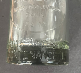VINTAGE SELTZER BOTTLE WITH METAL TOP