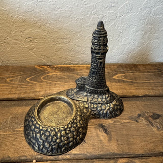 Vintage Cast Iron Lighthouse Tealight Holder * MTS