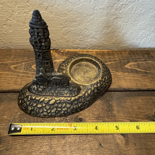 Vintage Cast Iron Lighthouse Tealight Holder * MTS