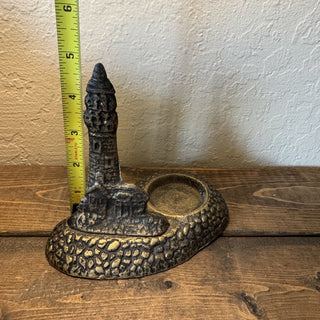 Vintage Cast Iron Lighthouse Tealight Holder * MTS