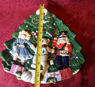 Spode Christmas Tree Handpainted Toys Around The Tree Cookie Plate #62 VV MTS|95530