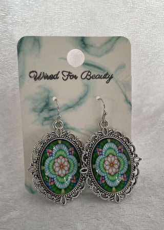 ornate oval earrings RSV