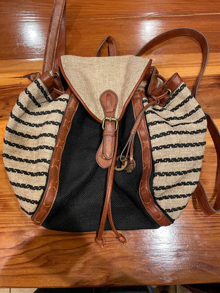 Lucky Brand Canvas/Leather Backpack MTS|79827