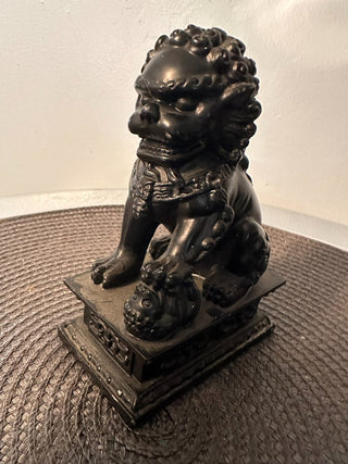 Dragon Dancing Lion Figure Black Curly Mane  MTS