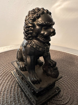 Dragon Dancing Lion Figure Black Curly Mane  MTS