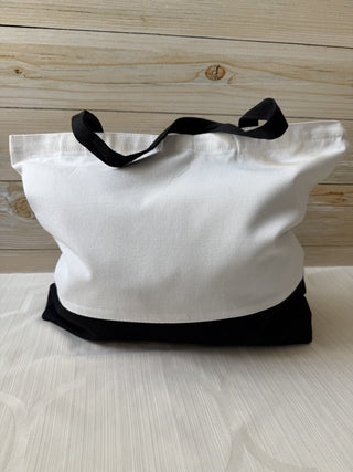 Large White Reuseable Zippered Canvas Tote Bag I must Resist RCD|81909