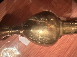 Large Solid Brass Fluted Vase Tall #62 VV MTS|105686