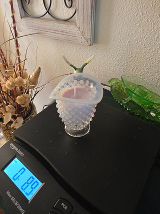 Vintage Fenton Hobnail, soy wax candle|111055